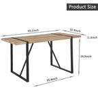 Table à manger en bois MDF et 4 chaises de salle à manger modernes, ensemble de table de cuisine en bois de style Mid-Century, base et pieds en métal