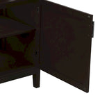 Classic Minimalist Wooden Sideboard with a Cabinet and an Open Storage Compartment