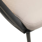 Chaise de salle à manger urbaine moderne et élégante avec assise en cuir et dossier en osier pour la salle à manger et la cuisine