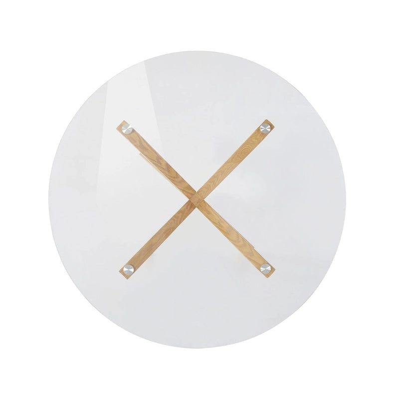 Ren Home Jumi Glass Dining Table - Oak