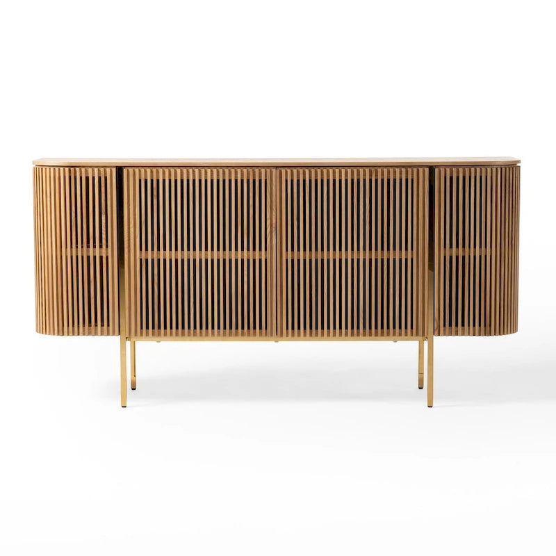 Buffet moderne en frêne naturel Modrest Sandy