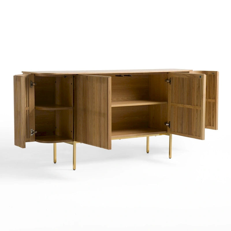 Buffet moderne en frêne naturel Modrest Sandy