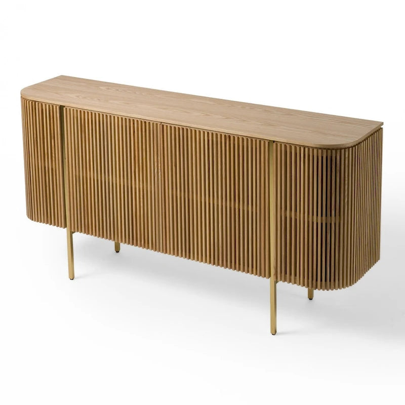 Buffet moderne en frêne naturel Modrest Sandy