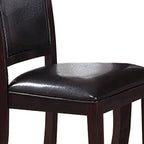Retro Style Set Of Two Wooden Dining Chairs In Dark Brown,