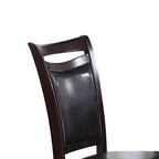 Retro Style Set Of Two Wooden Dining Chairs In Dark Brown,