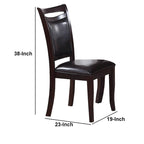 Retro Style Set Of Two Wooden Dining Chairs In Dark Brown,