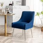 Lot de 8 chaises de salle à manger SEYNAR Modern Glam en velours, chaises capitonnées pour salon (sans table)