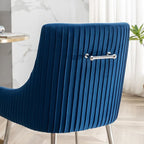 Lot de 8 chaises de salle à manger SEYNAR Modern Glam en velours, chaises capitonnées pour salon (sans table)