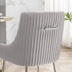 Lot de 8 chaises de salle à manger SEYNAR Modern Glam en velours, chaises capitonnées pour salon (sans table)