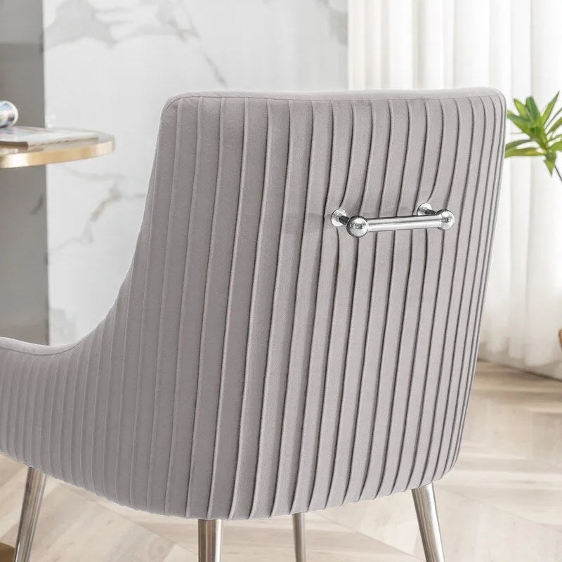Lot de 8 chaises de salle à manger SEYNAR Modern Glam en velours, chaises capitonnées pour salon (sans table)