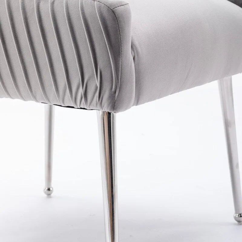 Lot de 8 chaises de salle à manger SEYNAR Modern Glam en velours, chaises capitonnées pour salon (sans table)