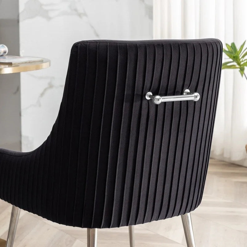 Lot de 8 chaises de salle à manger SEYNAR Modern Glam en velours, chaises capitonnées pour salon (sans table)