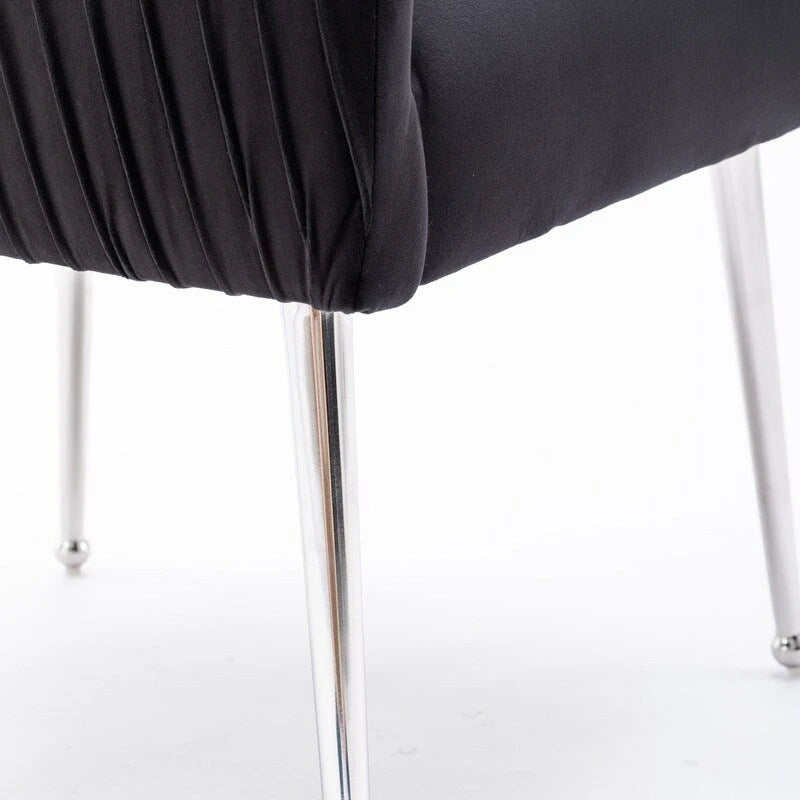 Lot de 8 chaises de salle à manger SEYNAR Modern Glam en velours, chaises capitonnées pour salon (sans table)