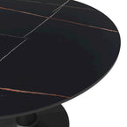 LeisureMod Round Dining Table 40 Sintered Stone Tabletop