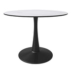 LeisureMod Round Dining Table 40 Sintered Stone Tabletop