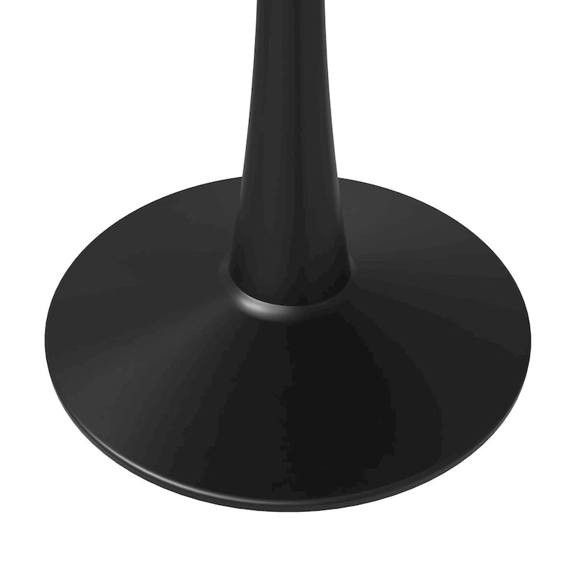 LeisureMod Round Dining Table 40 Sintered Stone Tabletop