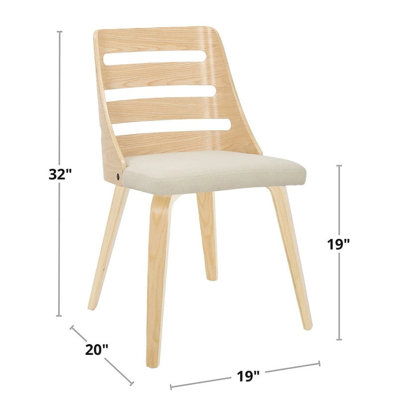 Carson Carrington Oglala Dining/Accent Chair with Bent Wood Legs (Set of 2)