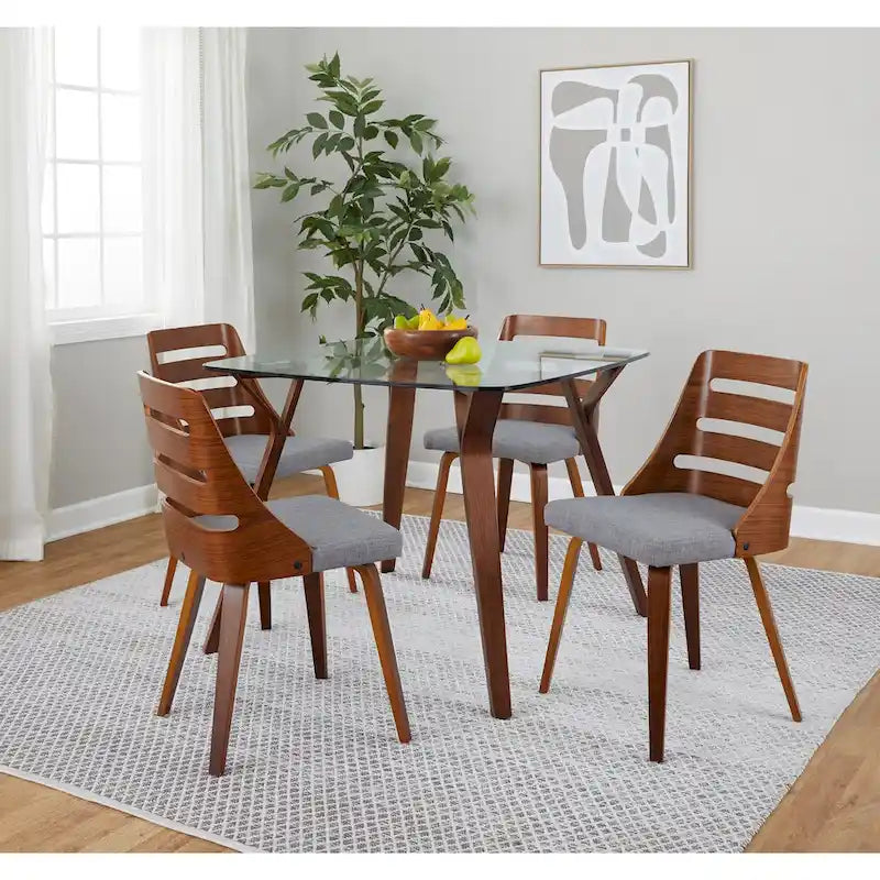 Carson Carrington Oglala Dining/Accent Chair with Bent Wood Legs (Set of 2)