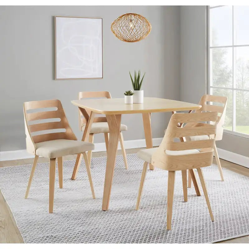 Carson Carrington Oglala Dining/Accent Chair with Bent Wood Legs (Set of 2)