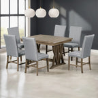 Ensemble de salle à manger extensible 7 pièces avec chaises et rallonge de 30 cm