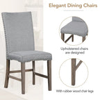 Ensemble de salle à manger extensible 7 pièces avec chaises et rallonge de 30 cm