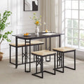 Javlergo Ensemble de salle à manger 4 pièces, Table de cuisine peu encombrante avec banc et deux tabourets pour 4 personnes