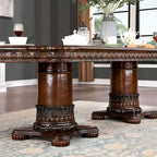 Ensemble de salle à manger extensible 5 pièces en bois massif de cerisier traditionnel Abeena de Furniture of America