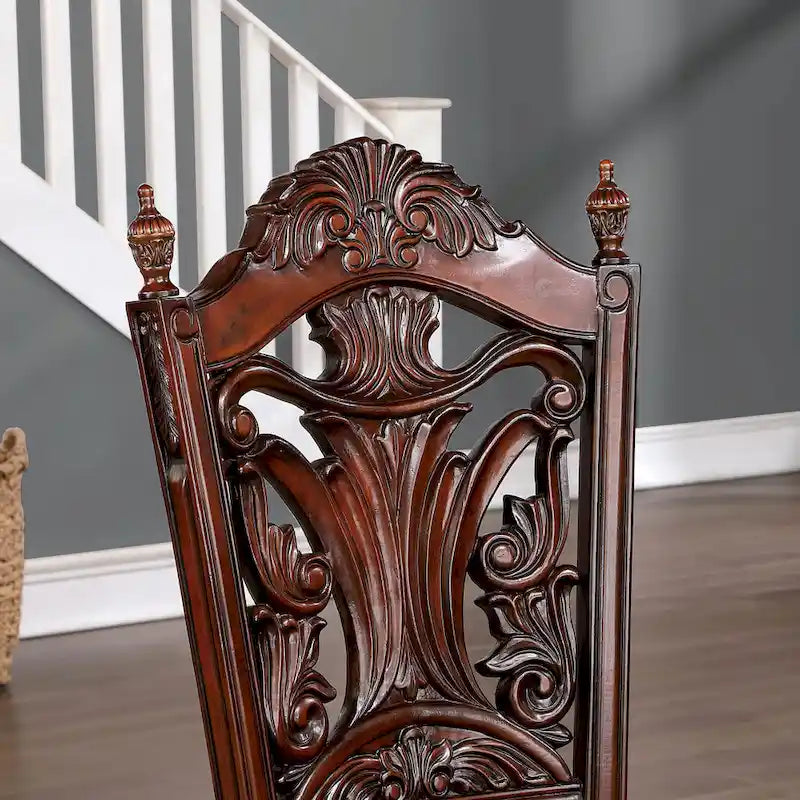 Ensemble de salle à manger extensible 5 pièces en bois massif de cerisier traditionnel Abeena de Furniture of America