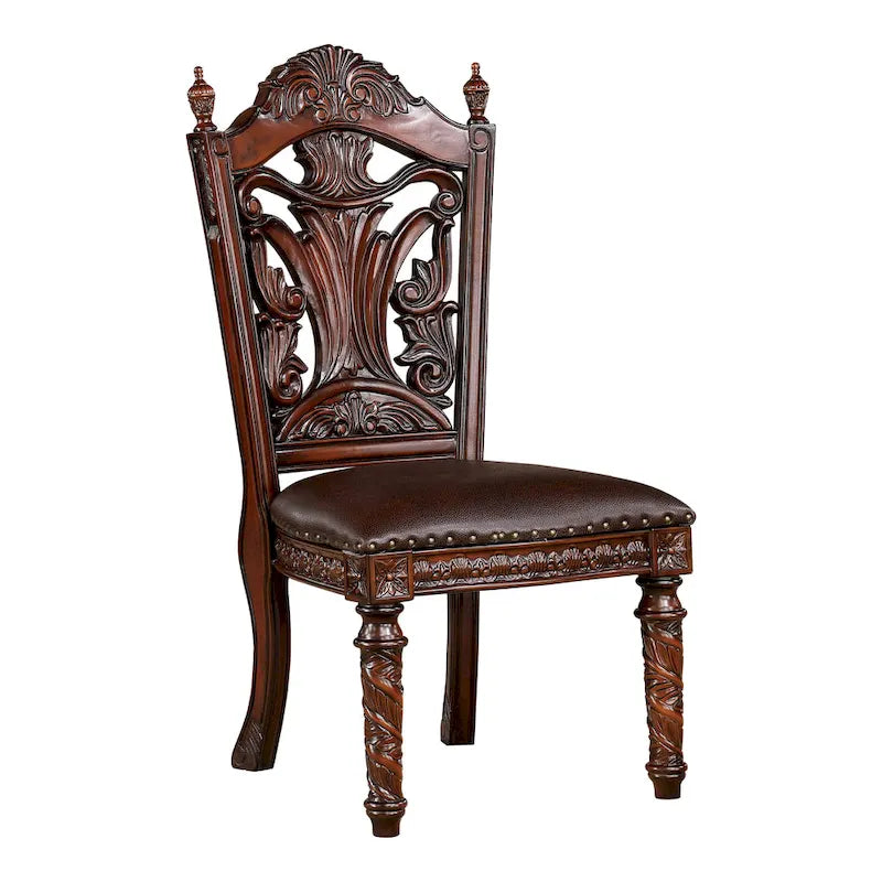 Ensemble de salle à manger extensible 5 pièces en bois massif de cerisier traditionnel Abeena de Furniture of America