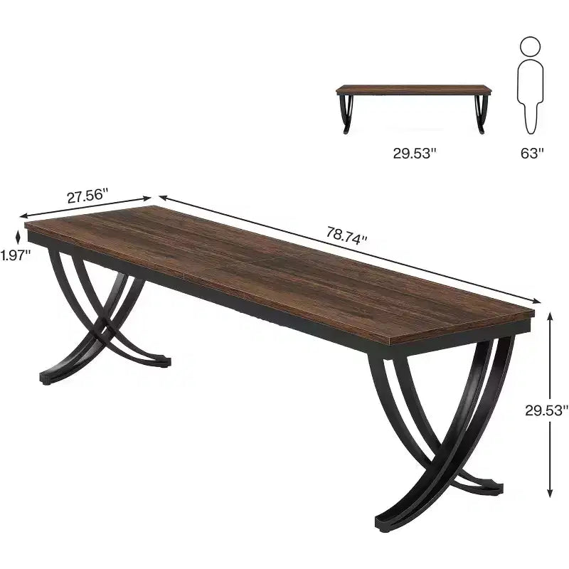 Bureau d'ordinateur 2 places Lantine de 199,9 cm pour bureau à domicile