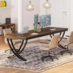 Bureau d'ordinateur 2 places Lantine de 199,9 cm pour bureau à domicile
