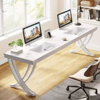 Bureau d'ordinateur 2 places Lantine de 199,9 cm pour bureau à domicile