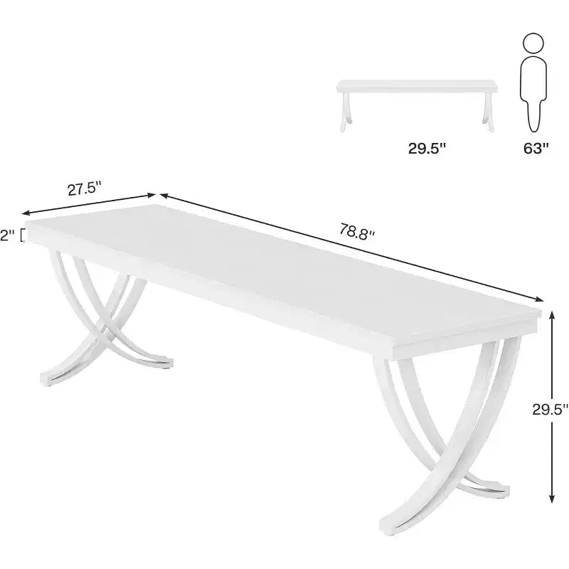Bureau d'ordinateur 2 places Lantine de 199,9 cm pour bureau à domicile