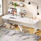 Bureau d'ordinateur 2 places Lantine de 199,9 cm pour bureau à domicile
