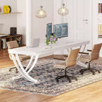 Bureau d'ordinateur 2 places Lantine de 199,9 cm pour bureau à domicile