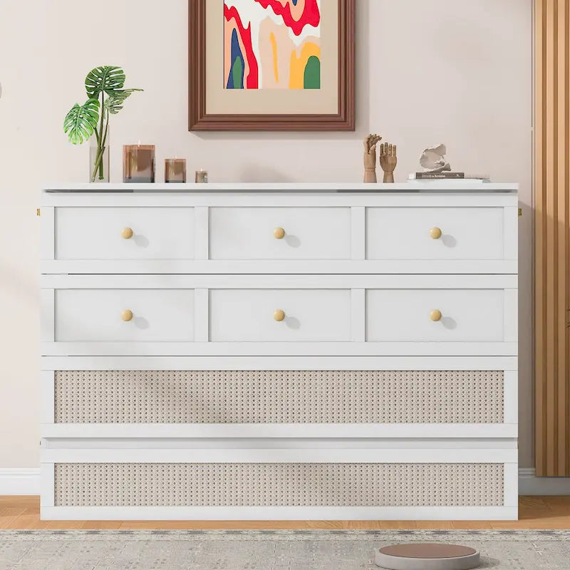 Nestfair Full Size Murphy Bed with Large Drawers