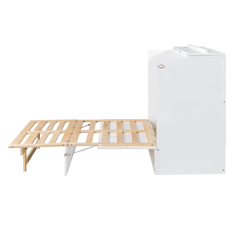 Nestfair Full Size Murphy Bed with Large Drawers