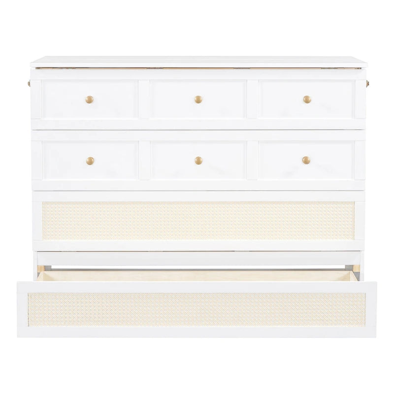 Nestfair Full Size Murphy Bed with Large Drawers