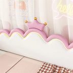 Lit de Repos Extensible Jumeau avec Lumières LED, Lit de Repos de Princesse Rembourré
