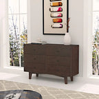 Commode en bois massif peinte par pulvérisation, buffet de vaisselle, console de service, casiers, poignée ronde rétro