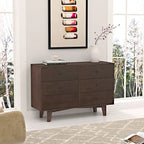 Commode en bois massif peinte par pulvérisation, buffet de vaisselle, console de service, casiers, poignée ronde rétro