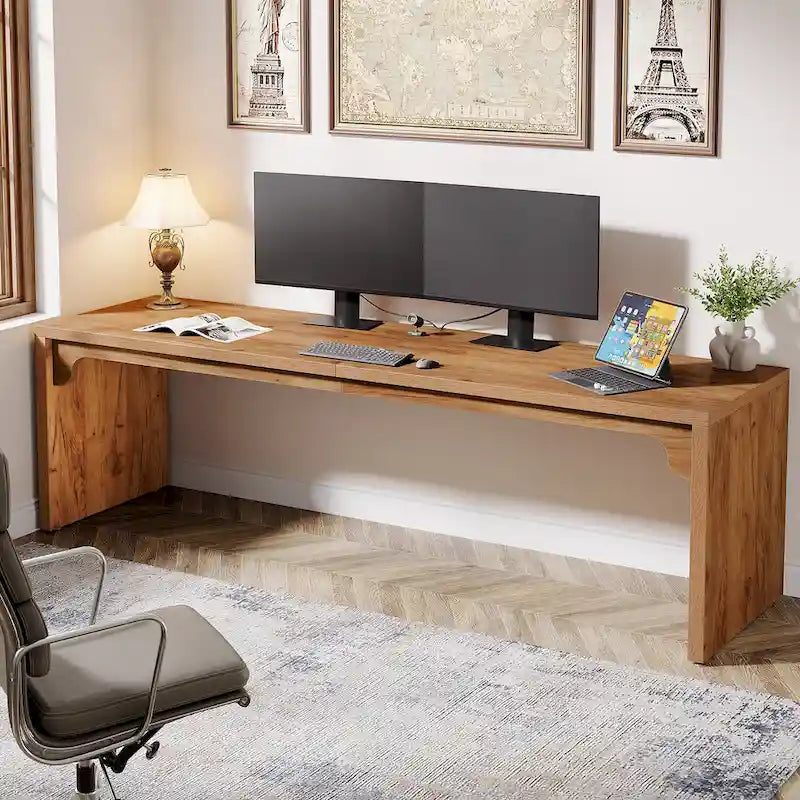 70.87 Extra Long Computer Desk, 2 Person Desk for Home Office