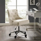 Carson Carrington Lagefors Tufted Swivel Upholstered Fabric Office Chair