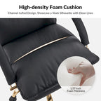 Leona Modern Faux Leather Adjustable Height Tilting Office Chair with Swivel Base by HULALA HOME