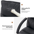 Leona Modern Faux Leather Adjustable Height Tilting Office Chair with Swivel Base by HULALA HOME