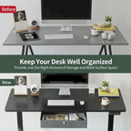 FEZIBO Standing Desk with Drawer, Adjustable Height Electric Stand up Desk, Sit Stand Home Office Desk, Ergonomic Workstation