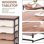 Rolling Storage Cart with 6 Drawers - 12.99D x 16.3W x 34.4H