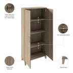 Somerset Tall Storage Cabinet with Doors and Shelves by Bush Furniture