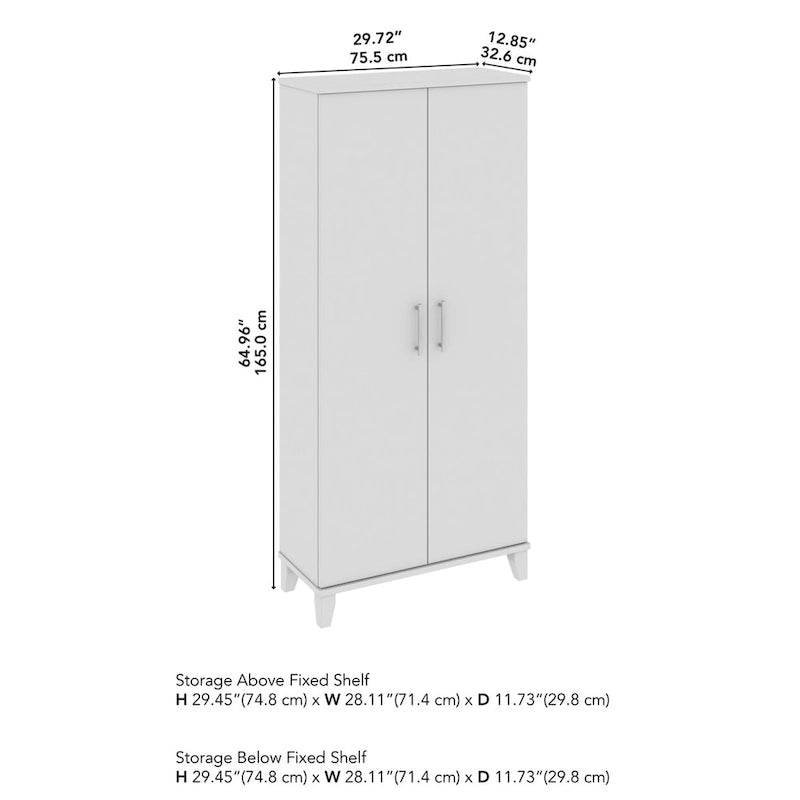 Somerset Tall Storage Cabinet with Doors and Shelves by Bush Furniture
