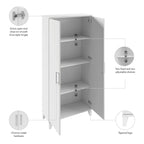 Somerset Tall Storage Cabinet with Doors and Shelves by Bush Furniture